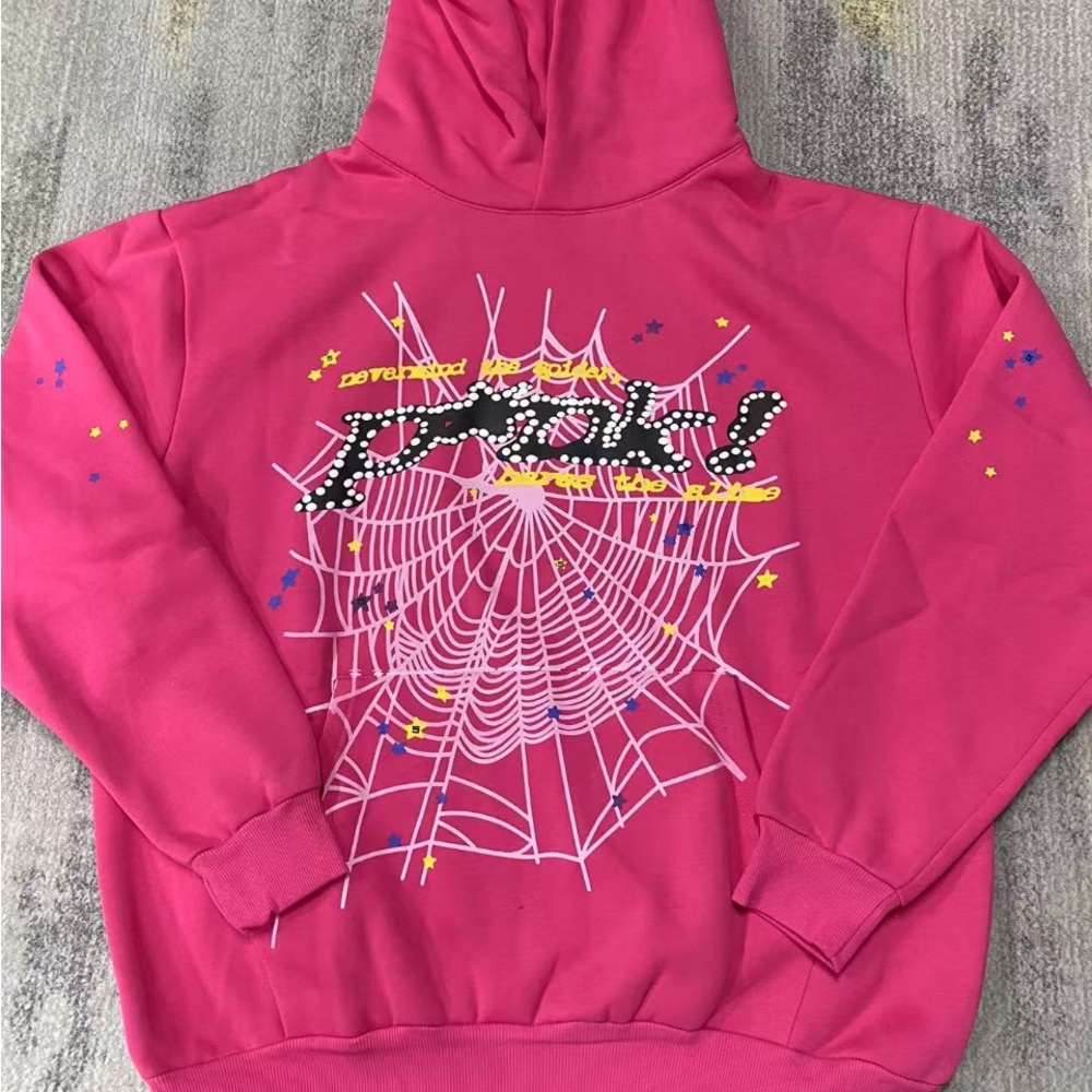 Sp5der Web Hoodie Pink, All sizes